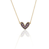 Pink Sapphire Heart Necklace