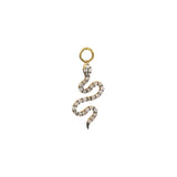 Snake Brown Diamond Dangle Charm