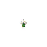 Radiant Crown Emerald Earring