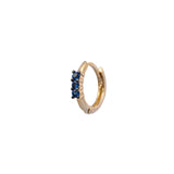 Blue Sapphire Hoop Earring