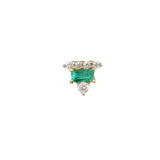 Emerald Diamond Stud