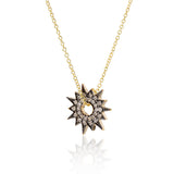 Reversible Diamond Sun Necklace