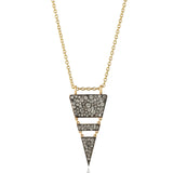 Double-Sided Triangle Brown Diamond Pendant