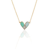 Reversible Diamond Heart Necklace