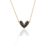 Blue Sapphire Heart Necklace