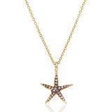 Brown Diamond Starfish Pendant